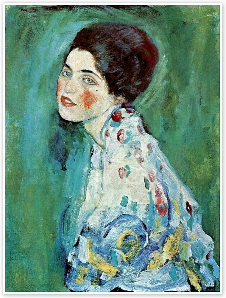 Gustav Klimt Portrait Of A Lady Canvas Digital Wall Art Large A1 photo furniture