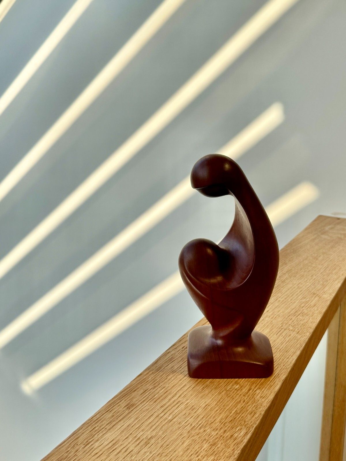 Mid Century Danish Teak Sculpture Simon Randers Mobilfabrik "Mother & Child" photo furniture