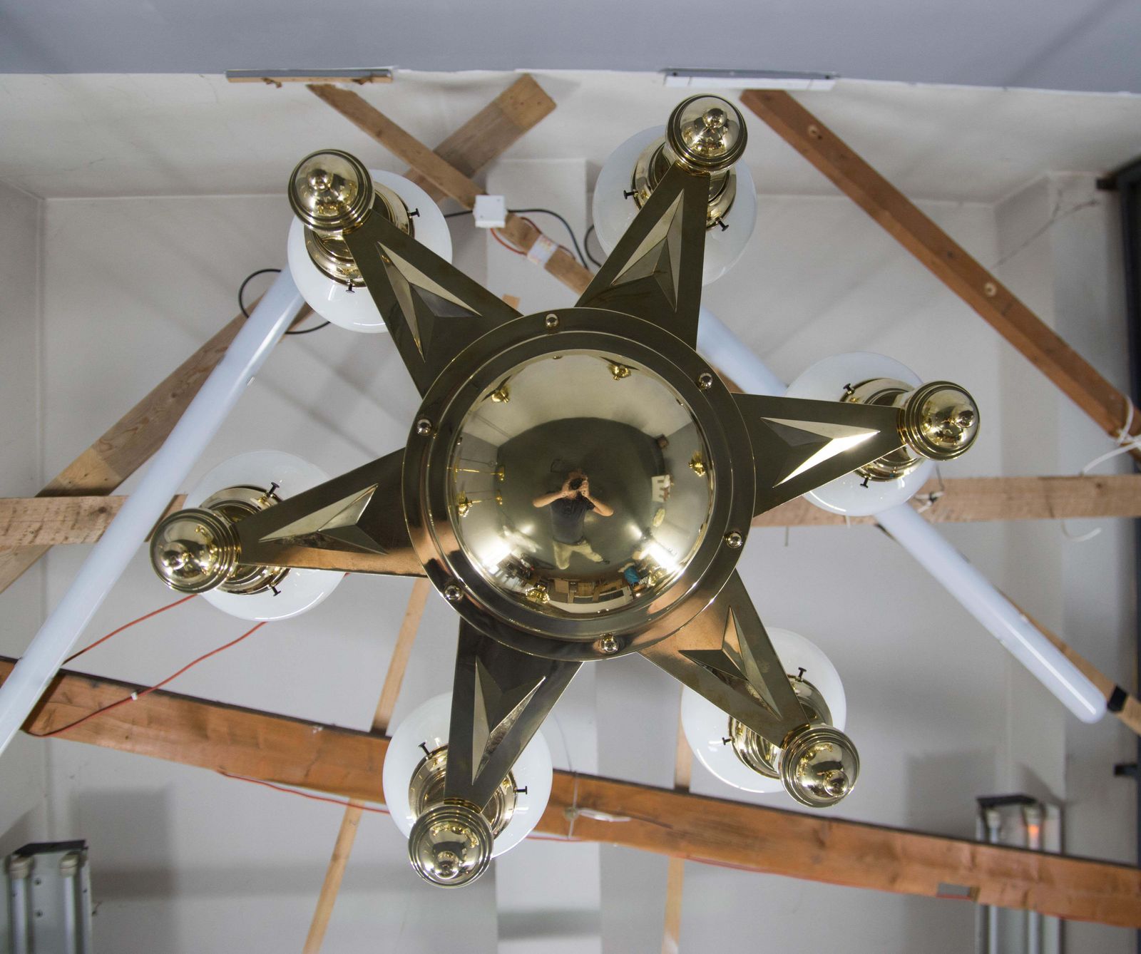 Lighting Rare Art Nouveau Chandelier By Emil Kralik For Vulkania, 1920s photo