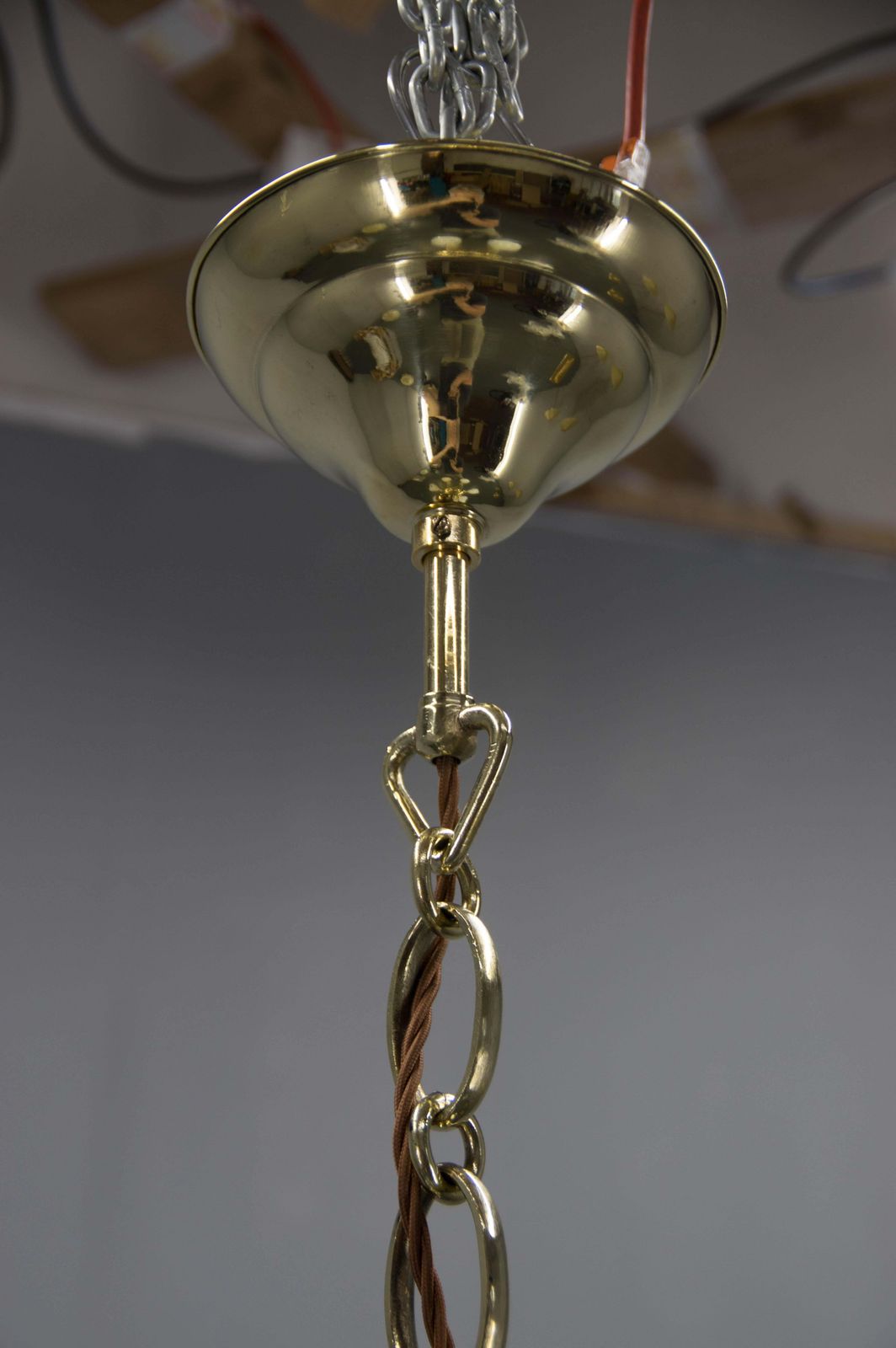 2480.0 Rare Art Nouveau Chandelier By Emil Kralik For Vulkania, 1920s photo