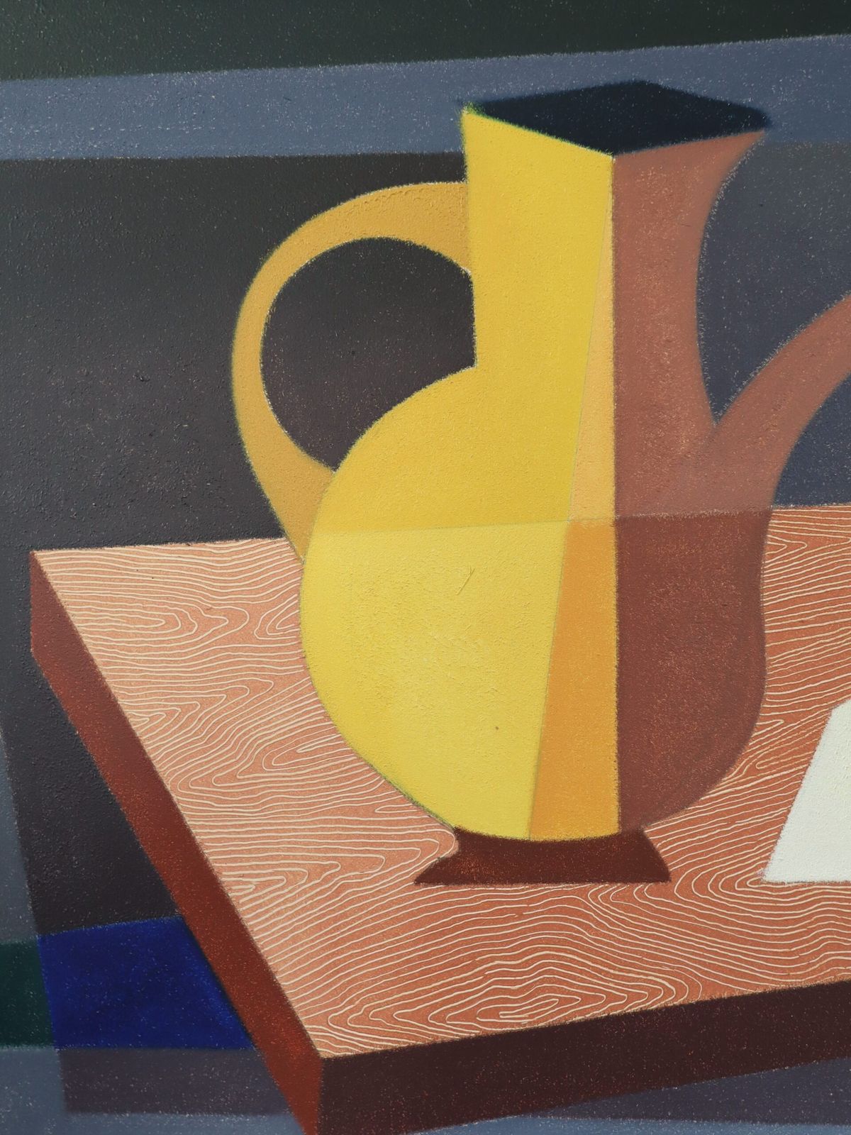 Cubist Citrus Oil Painting, 1960s photo buy
