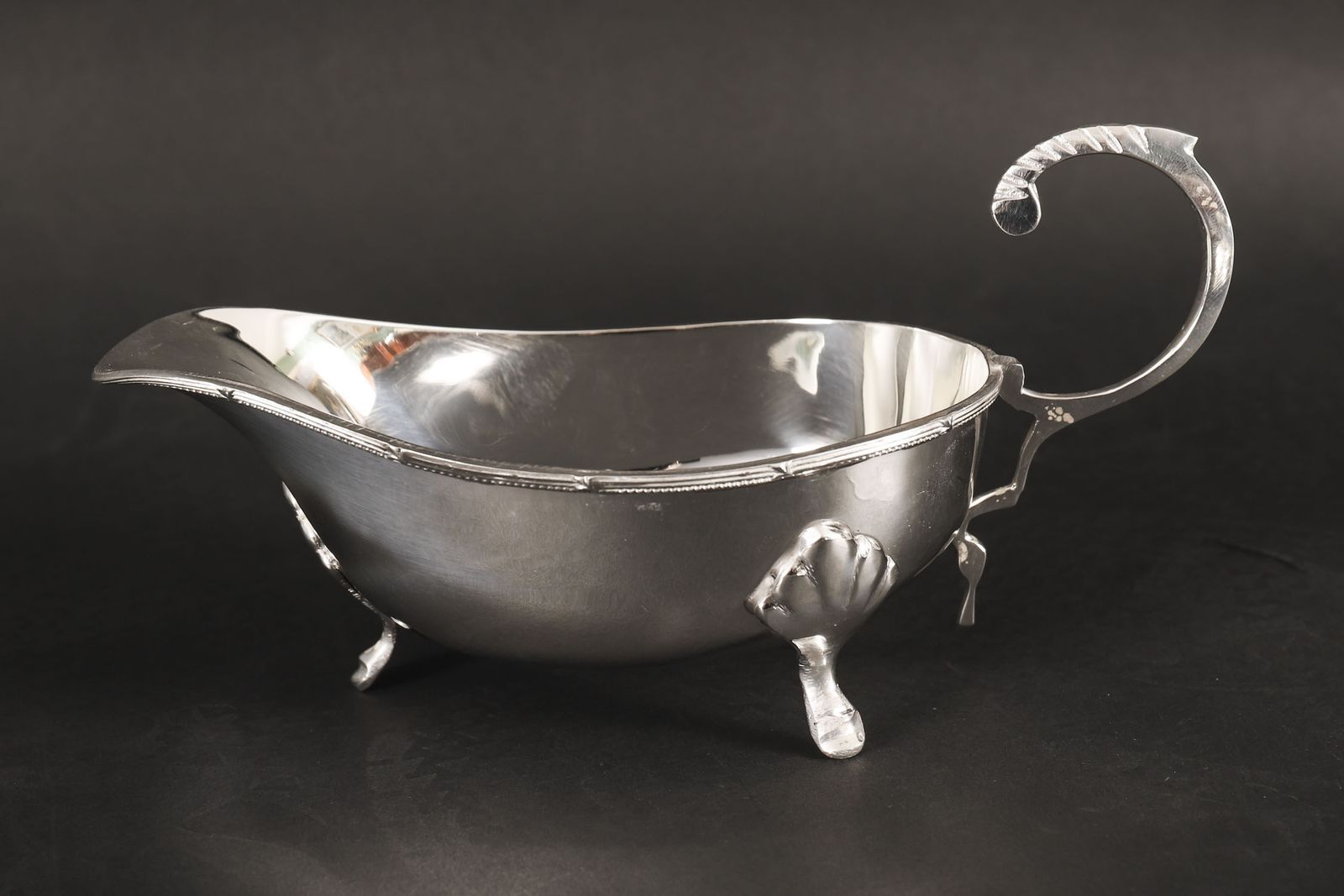 Antique Pair English Silver Plated Sauce Boats On Stands Circa 1910 photo vinterior