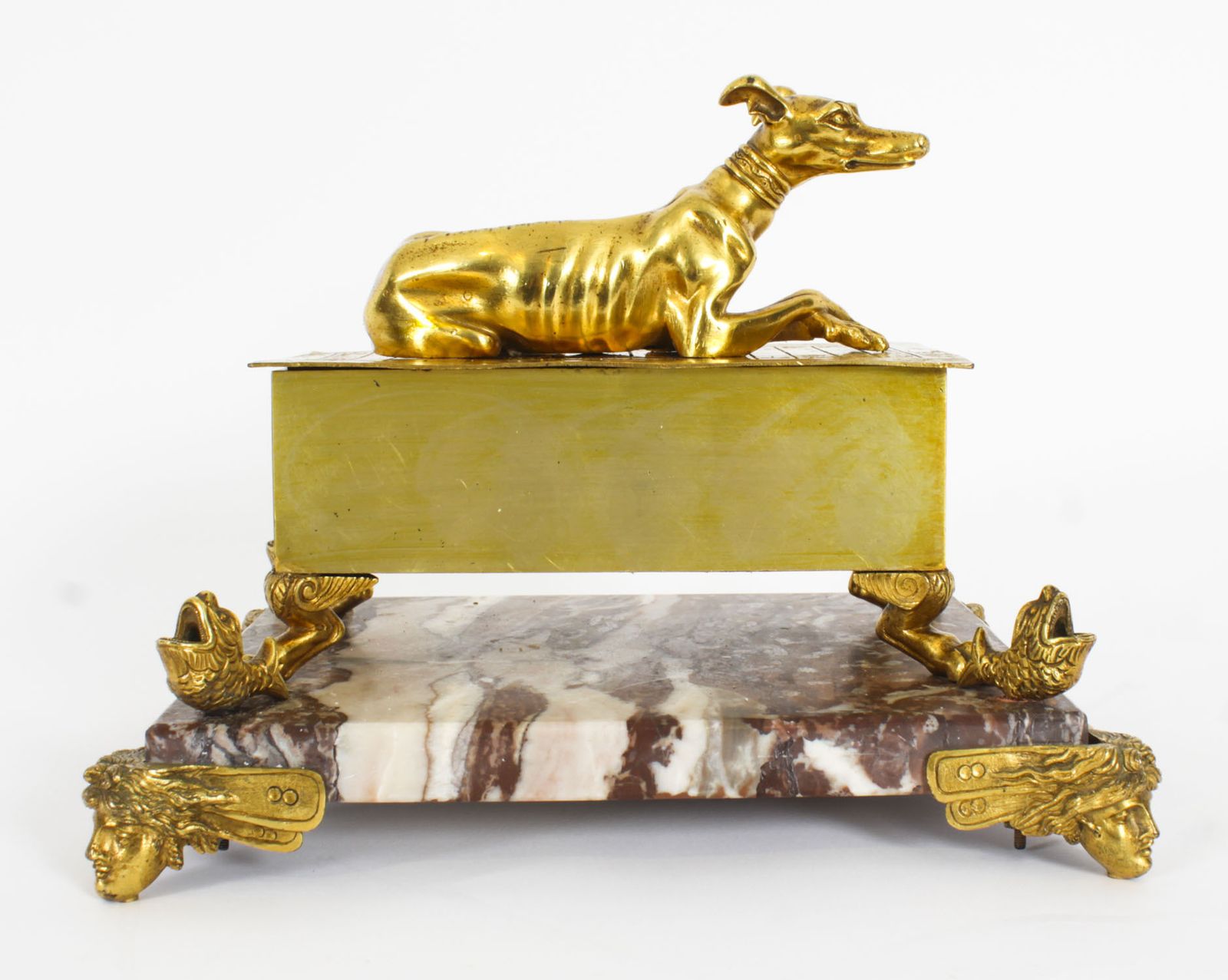 photo vinterior Antique French Ormolu & Marble Casket 19th C