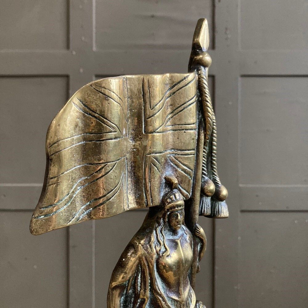 Victorian Brass Door Stop   'Britannia' photo 795.0