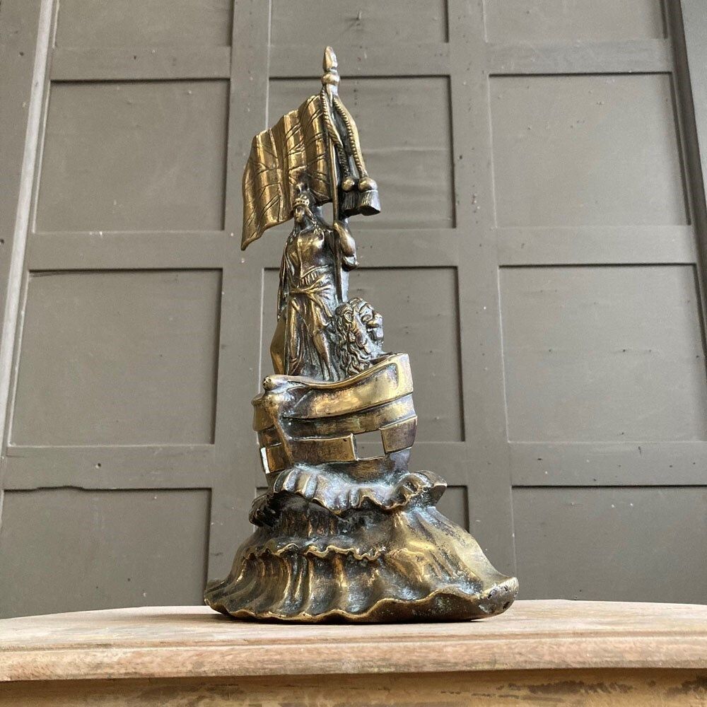 photo furniture Victorian Brass Door Stop   'Britannia'