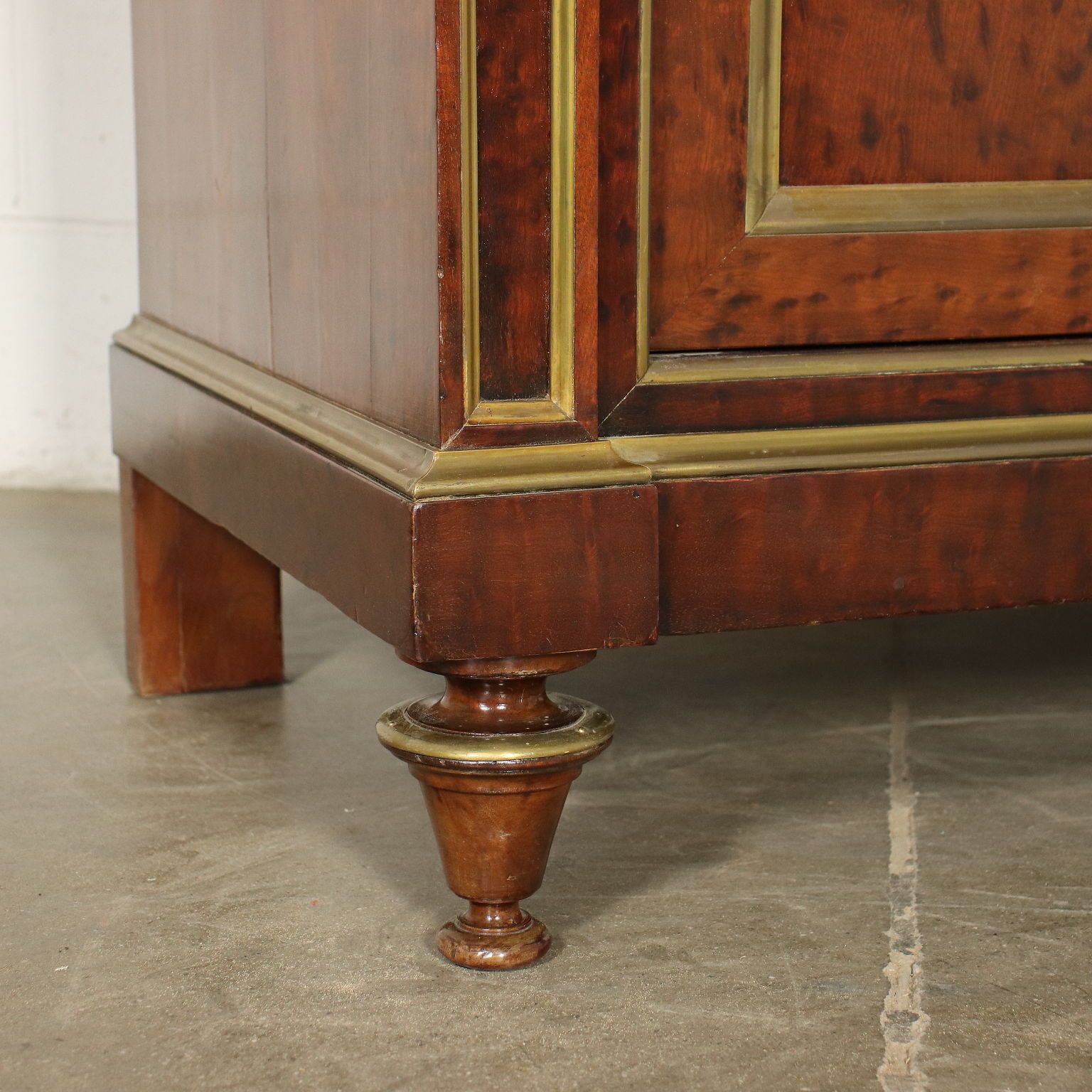Furniture Bookcase Empire Mahogany Veneer Sessile Oak France Early 19th Century. photo