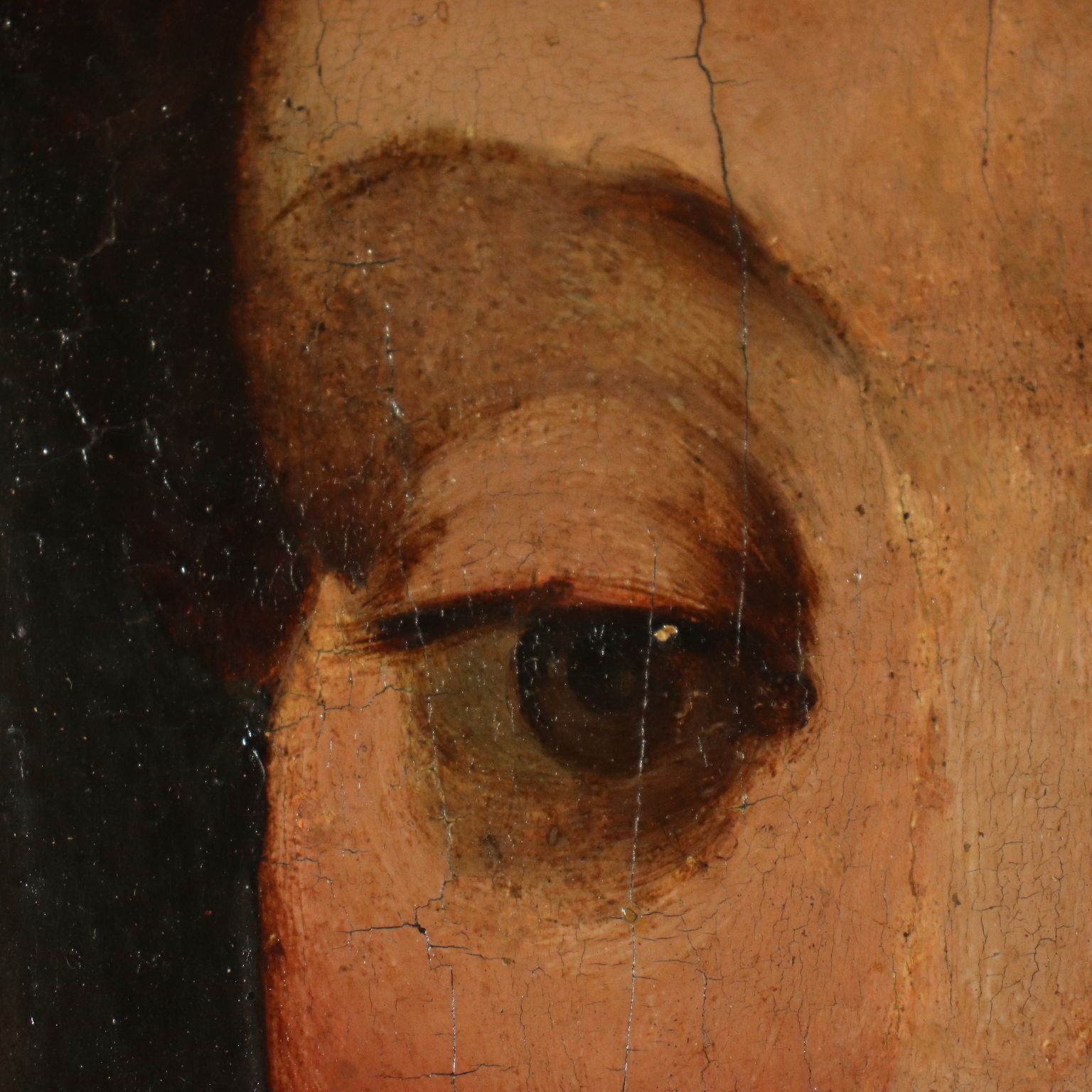 Antique Painting Female Head A. Del Sarto Attr. Tempera On Wood photo Art