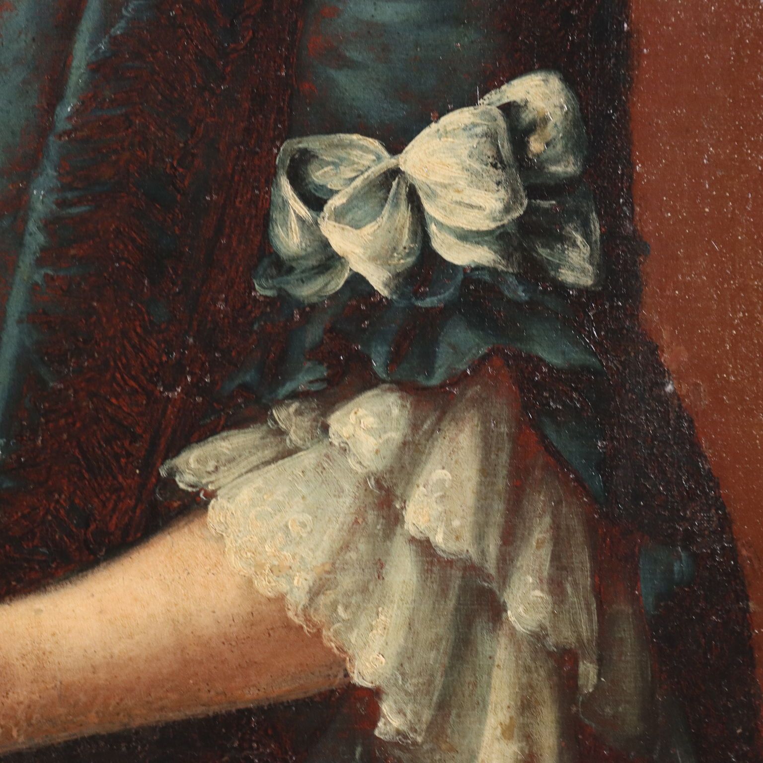 Antique Painting Female Portrait Oil On Canvas XVIII Century photo buy