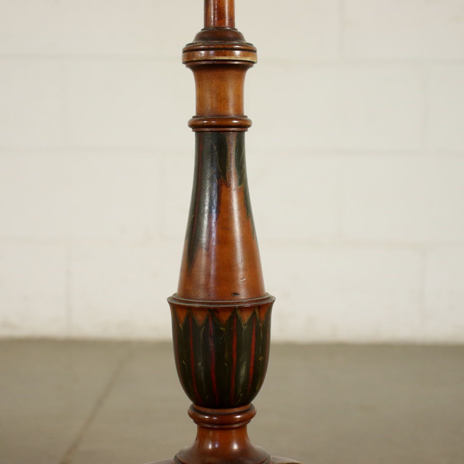 photo for sale Pair Of George IV Screen Poles Satinwood Fabric England 19th Century