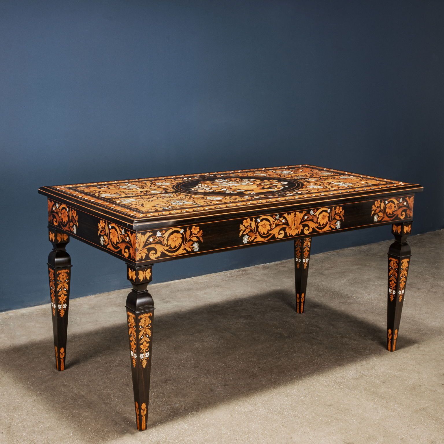 Antique Table Attr. To Luigi And Angiolo Falcini Chestnut Italy'800 photo furniture