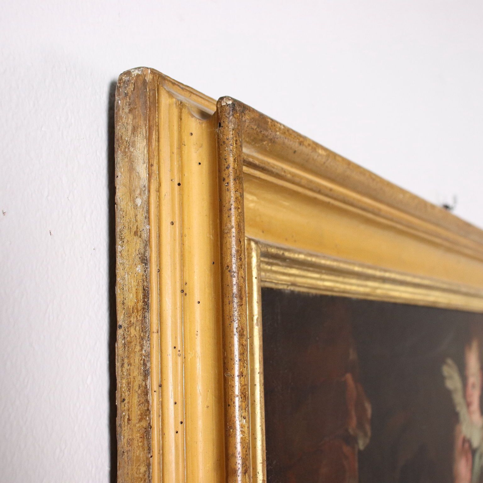 photo for sale Adoration Of Jesus Child Oil On Canvas Italy XVII Century
