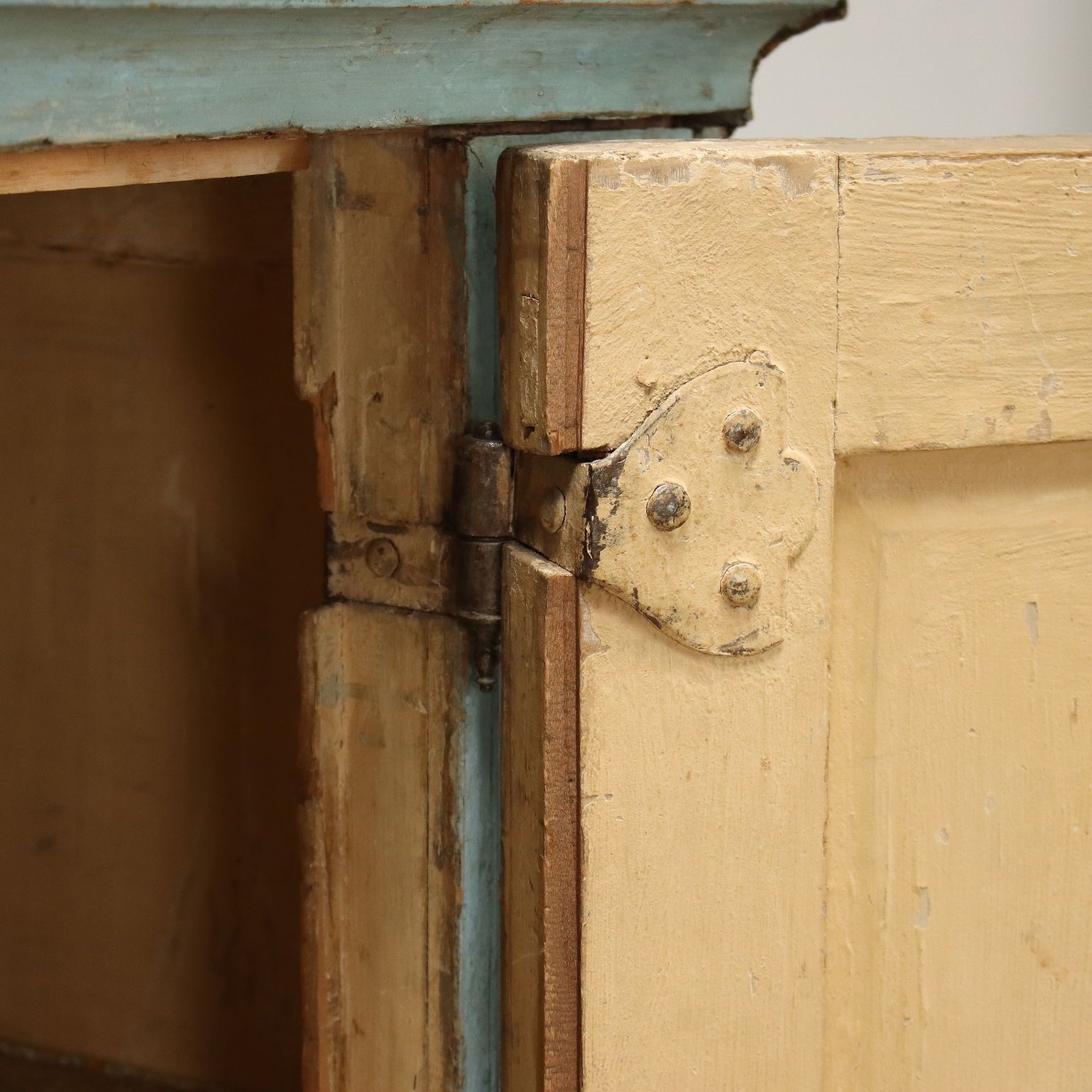 photo for sale Antique Cupboard Baroque Style Mid XVIII Century Lacquered Wood