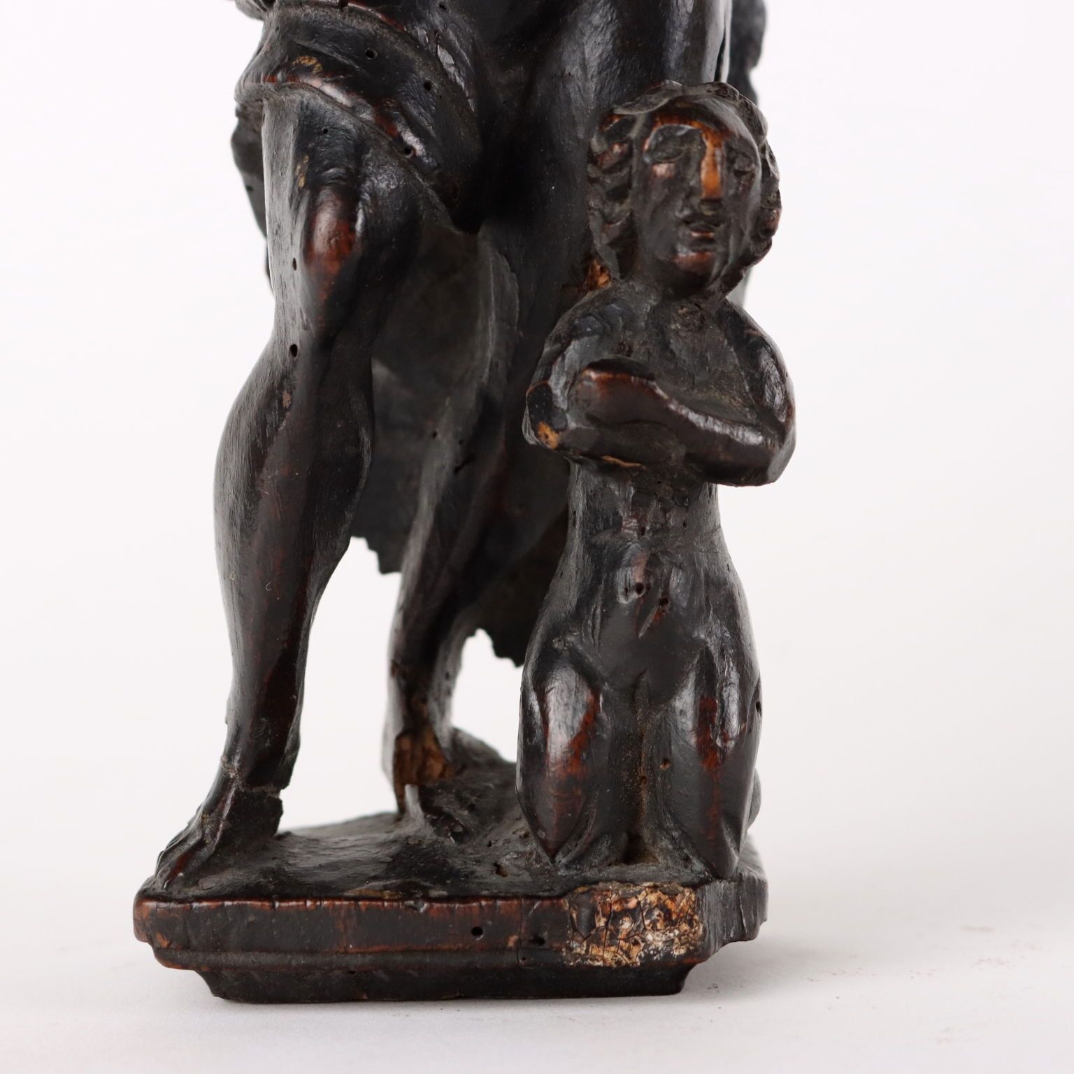 Antique Mannerist Sculpture Wood Italy XVI XVII Century photo Art