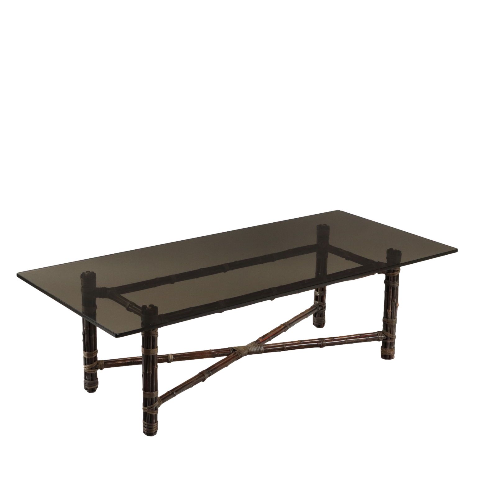 Vintage Coffee Table Design L. Levi Mcguire Bamboo Italy 1980s