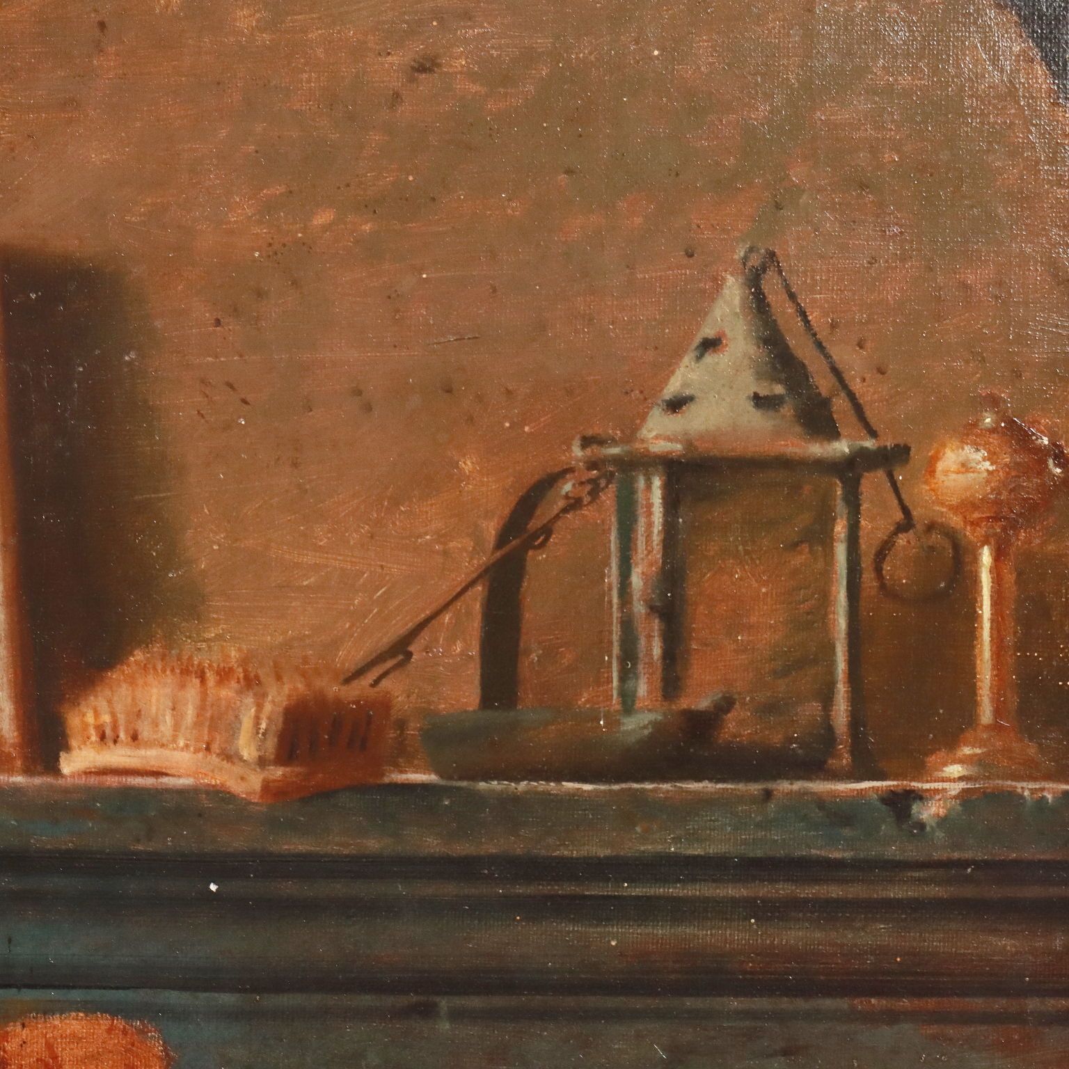 Interior Scene Attr. To G. Bellei Oil On Canvas XIX Century photo vinterior
