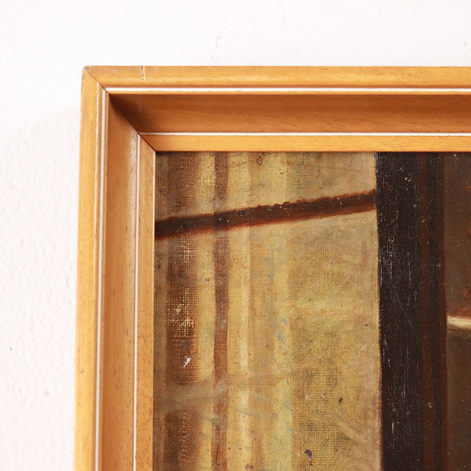 photo furniture Interior Scene Attr. To G. Bellei Oil On Canvas XIX Century