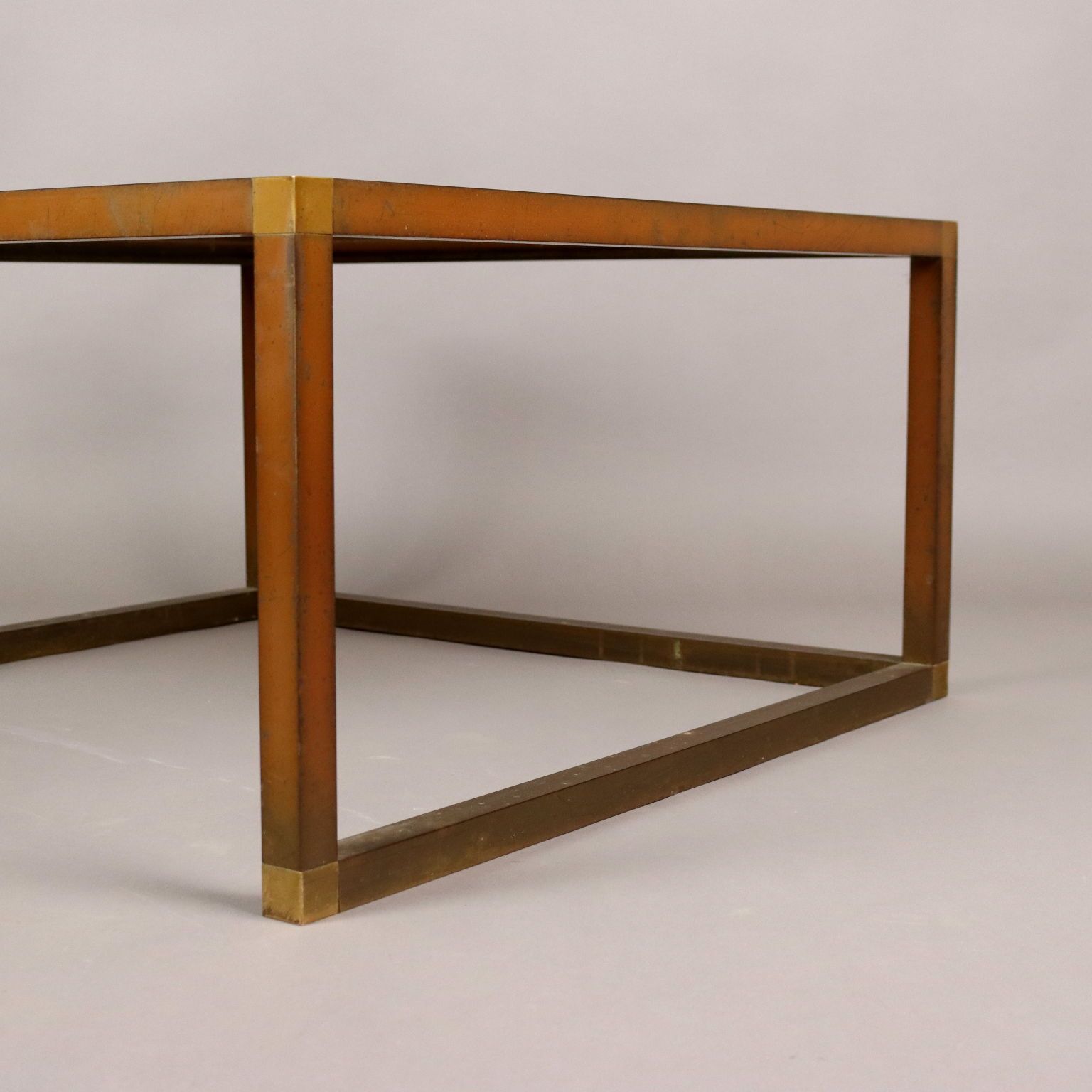 Vintage Coffee Table Brass Glass Italy 1960s 1970s photo Furniture