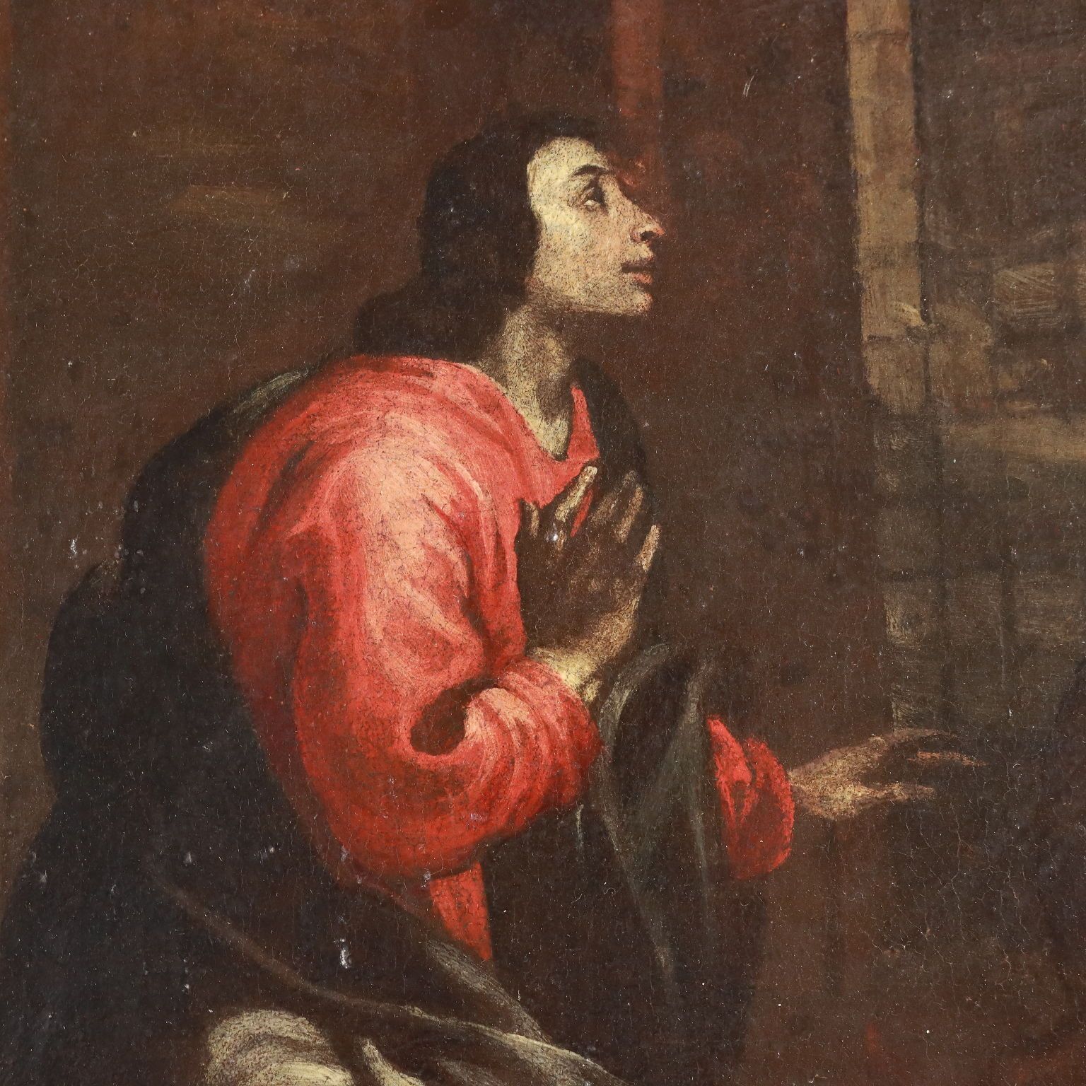 Painting Daniel In The Lion's Dem Oil On Canvas XVII Century photo for sale