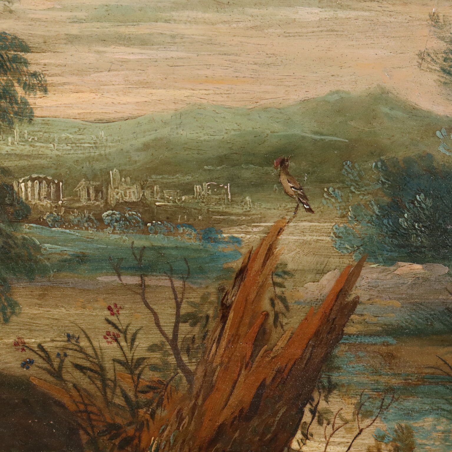 Ancient Painting Healing Scene '600 Oil On Copper photo vinterior