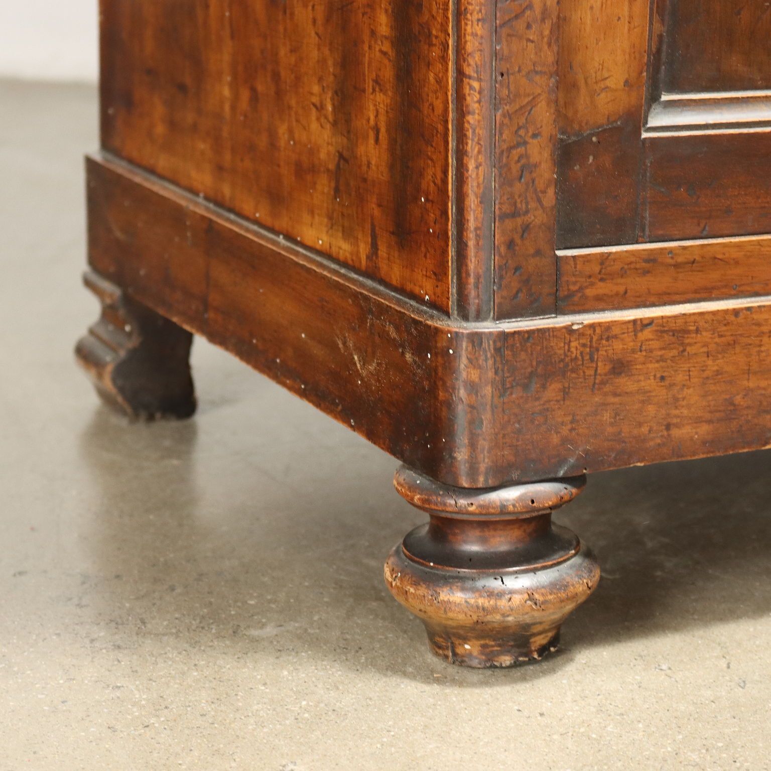 Furniture Antique Double Top Showcase With Drawers Walnut Italy XX Century photo