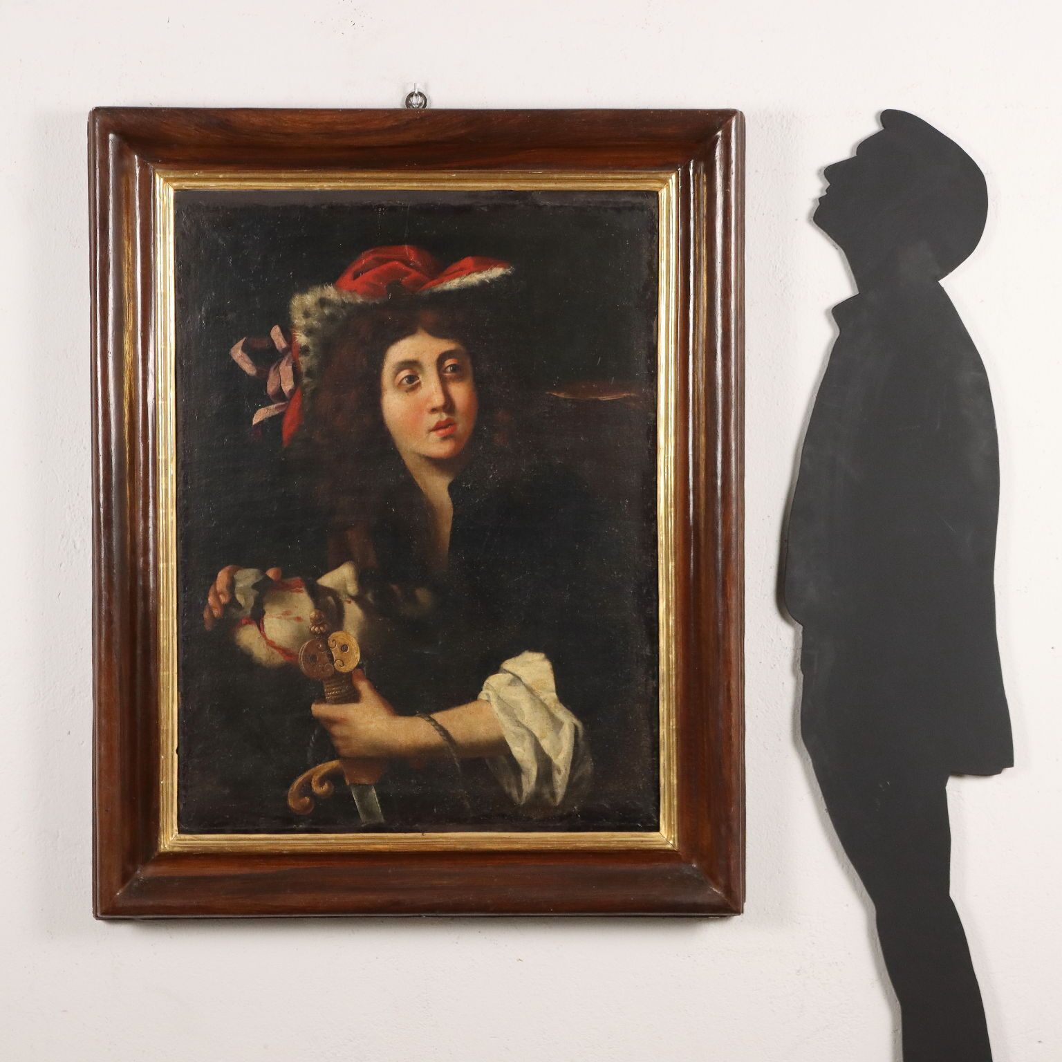 Antique Painting With Religious Subject Oil On Canvas XVIII Century photo furniture