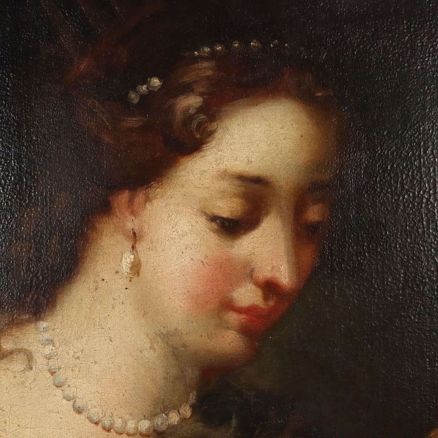 Antique Painting Historical Subject Oil On Canvas XVII Century photo Art