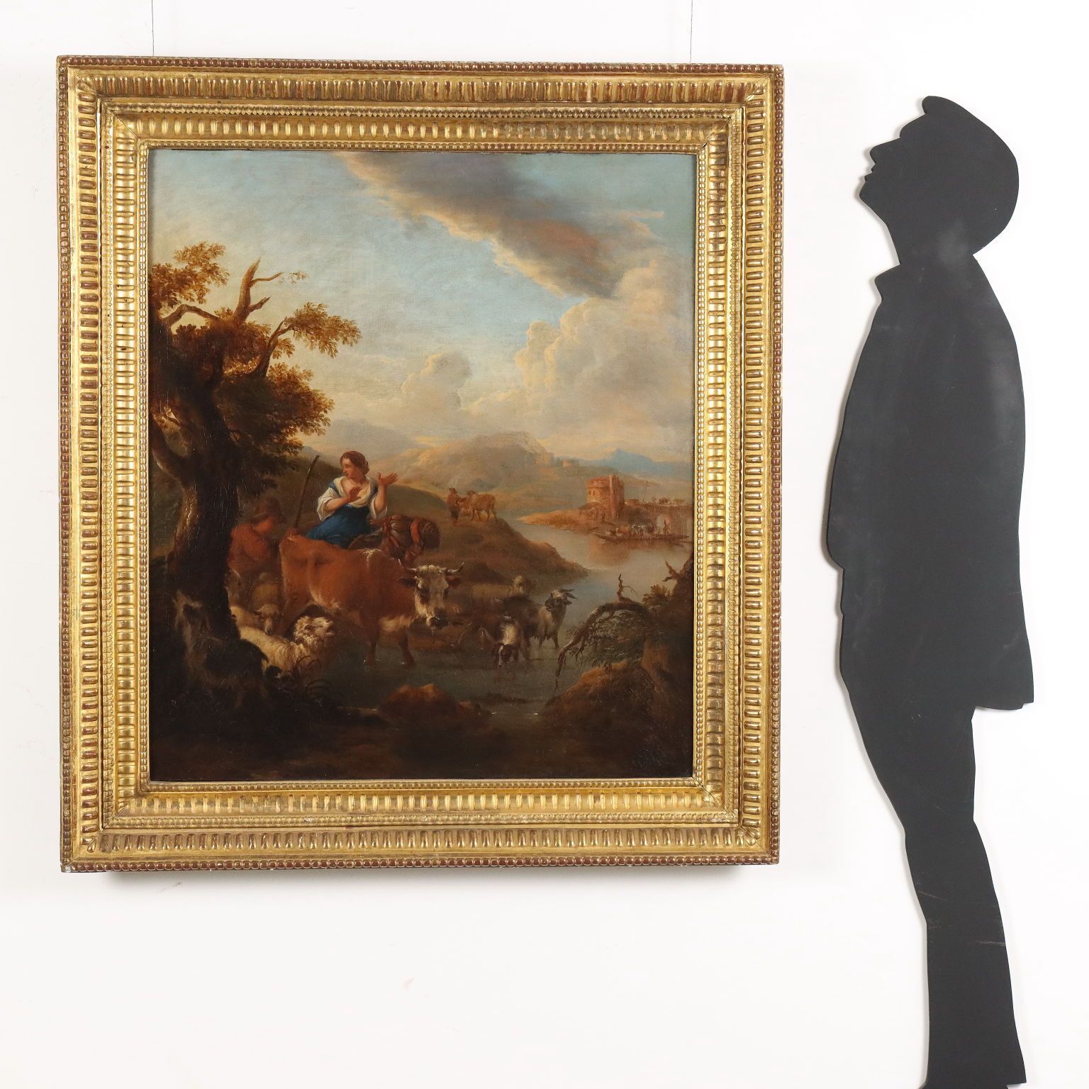 Antique Painting Michiel Caree Oil On Canvas Landscape XVIII Century photo furniture