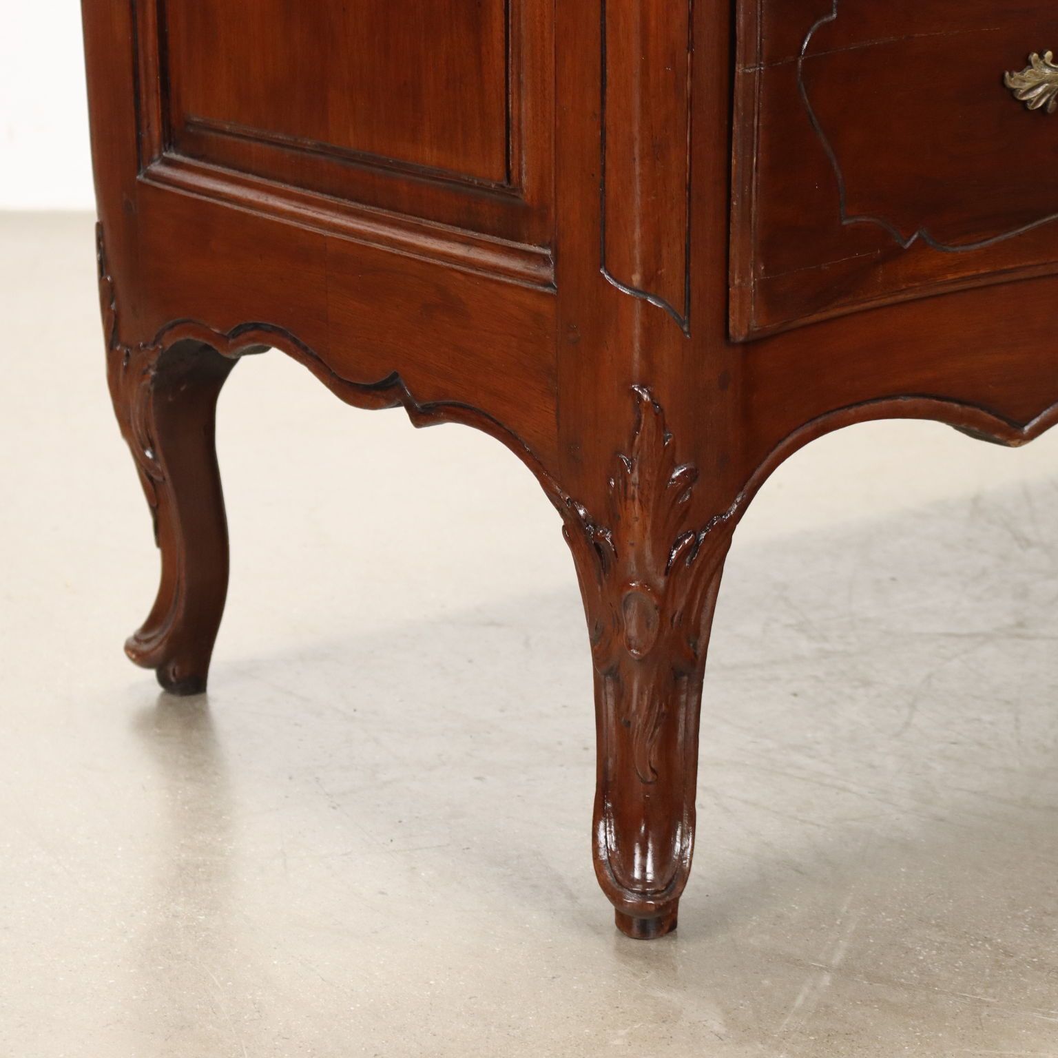 3460.0 Antique Baroque Flap Cabinet Walnut Parma Italy XVIII Century photo