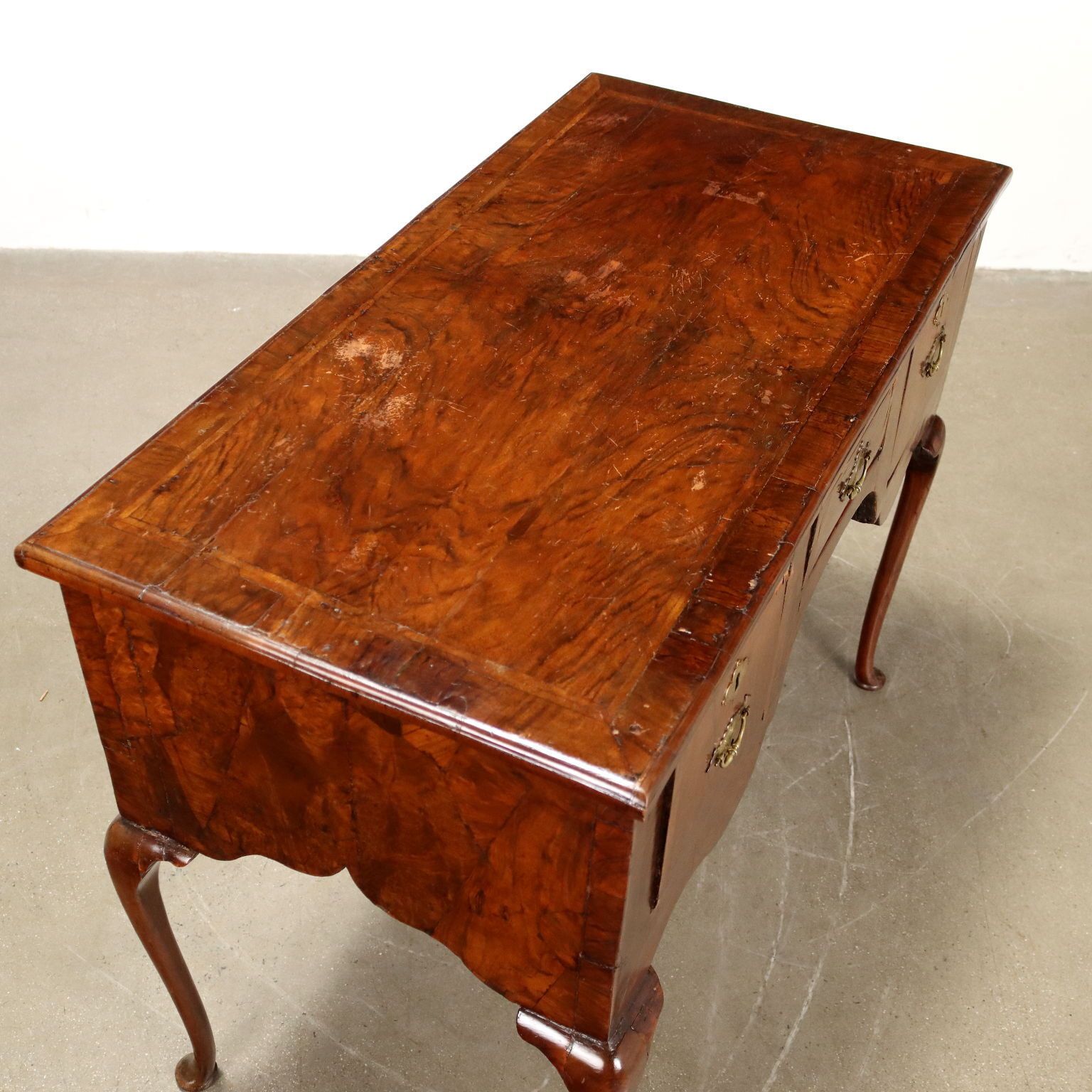 Antique Writing Desk Chippendale Walnut Oak Fir XVIII Century photo for sale