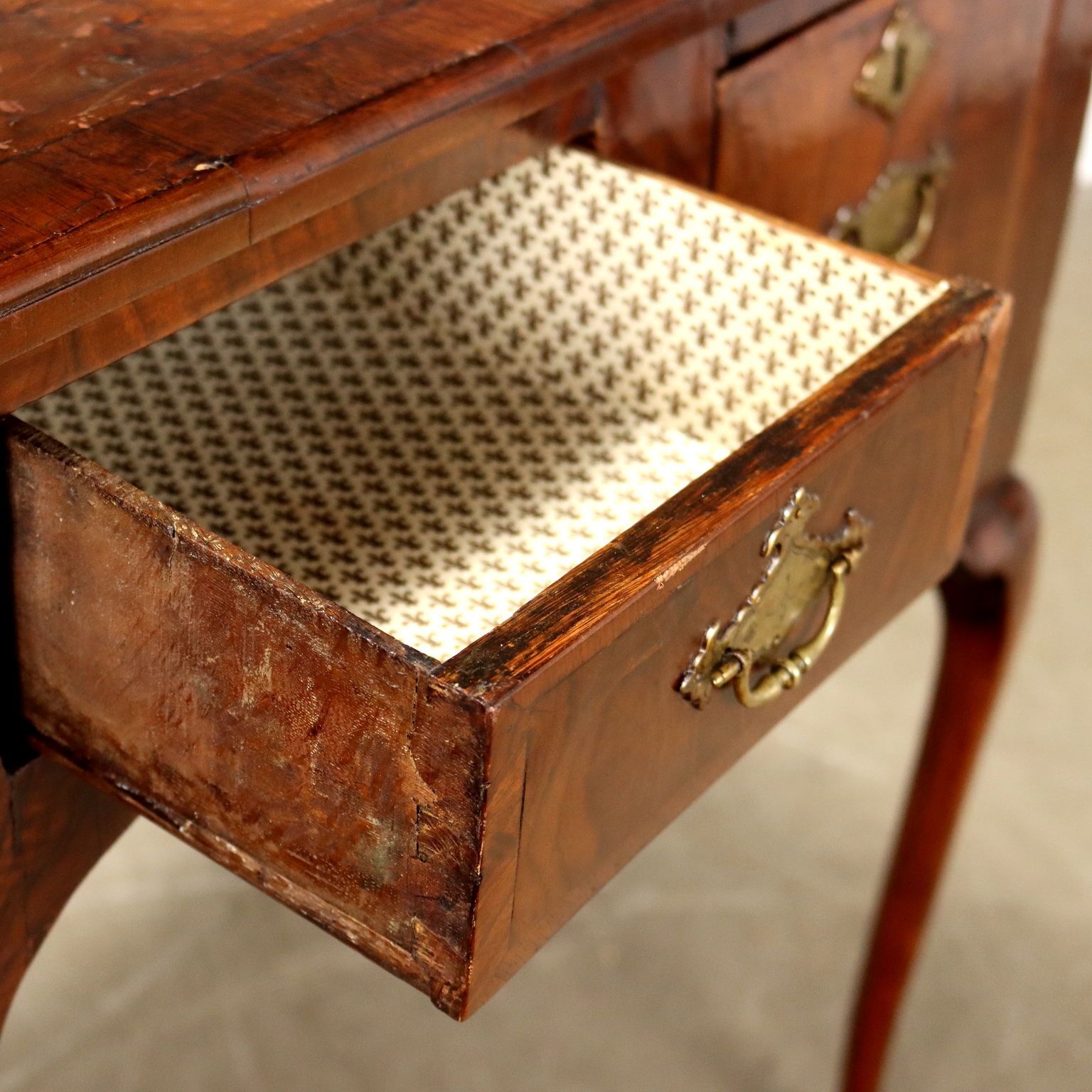 Antique Writing Desk Chippendale Walnut Oak Fir XVIII Century photo 1980.0