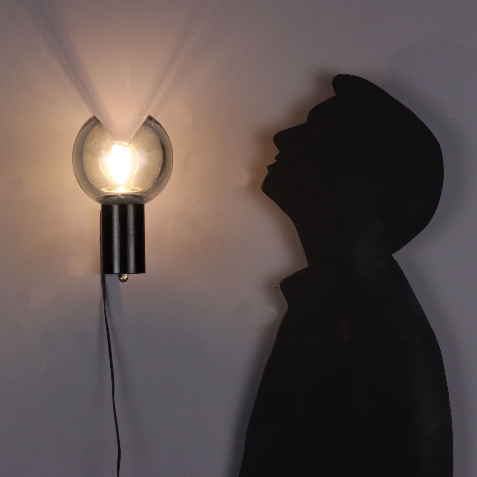 Vintage Wall Lamp Glass Aluminium Italy 1960s photo furniture