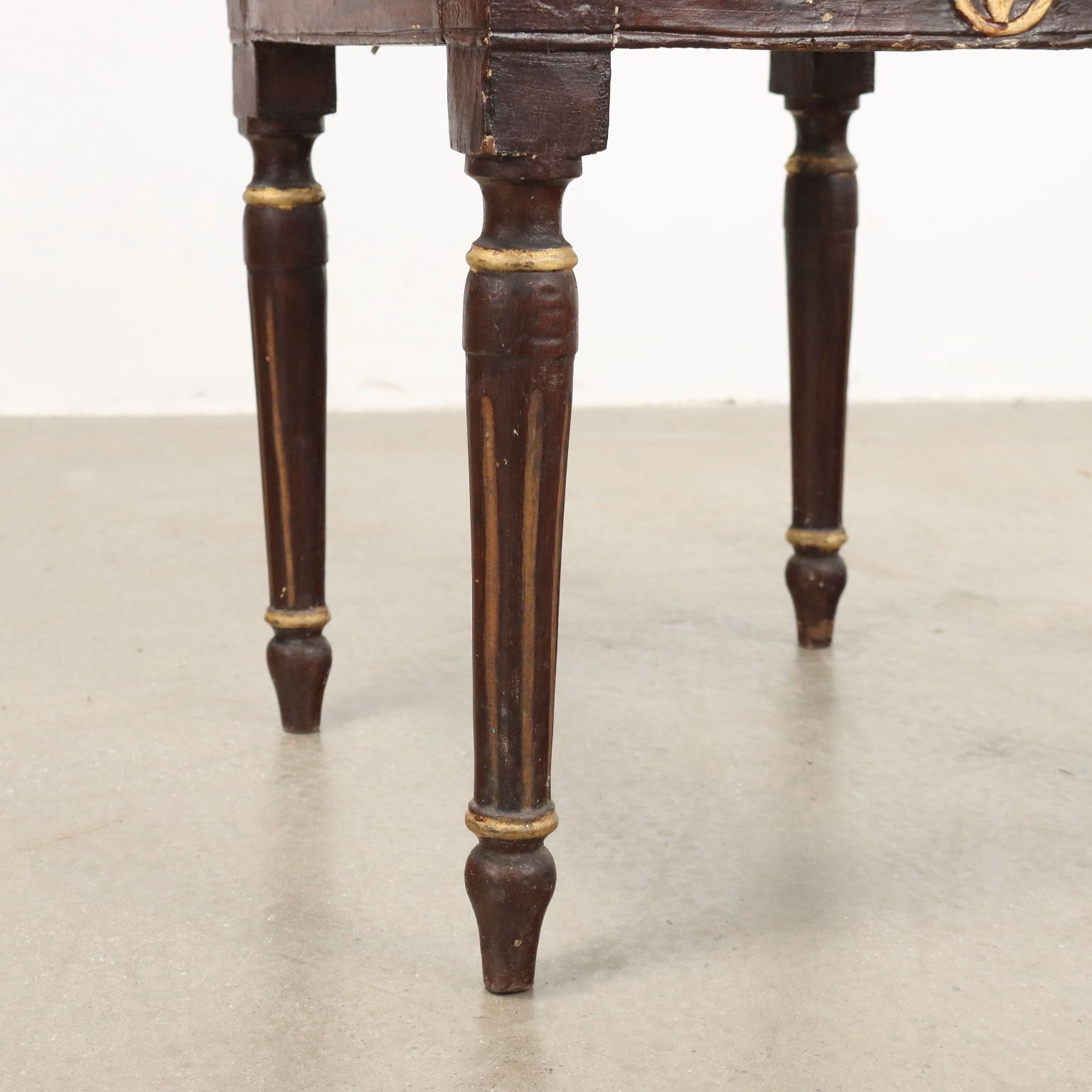 Antique Neo Classical Chairs Walnut Metal Italy XVIII Century photo vinterior