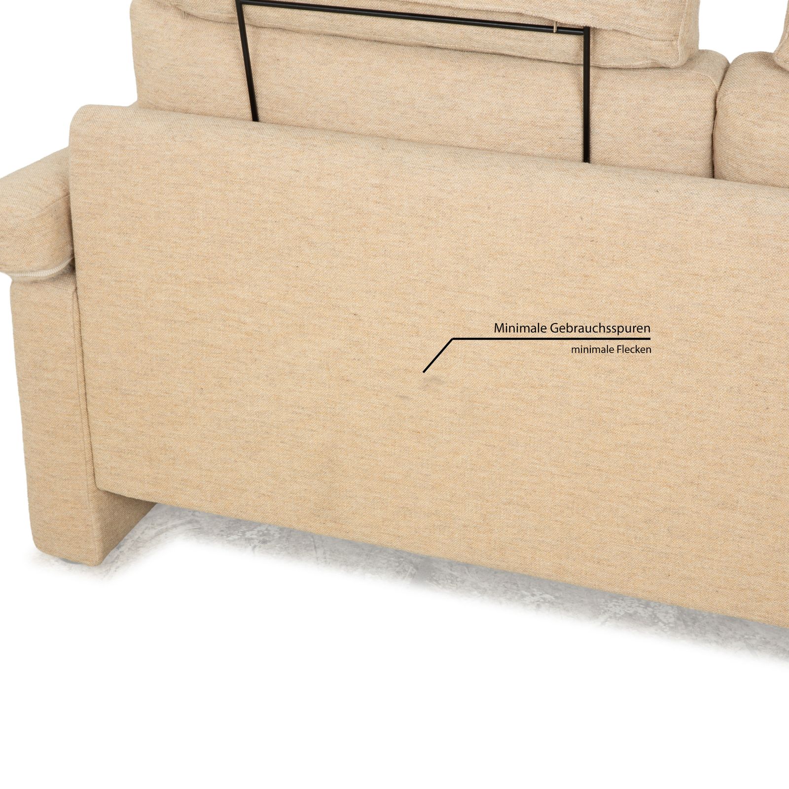photo furniture Canapé 2 places Cor Conseta en tissu beige avec appuie-têtes