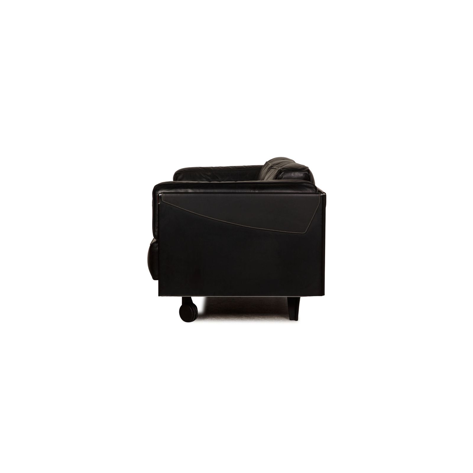 photo furniture Canapé 2 places Poltrona Frau Twice en cuir noir