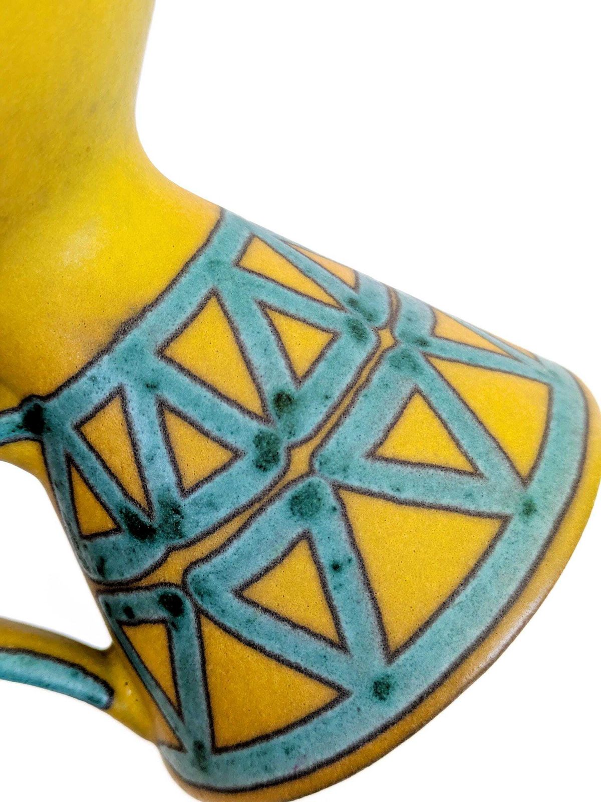 Midcentury Ceramano Candle Holder | Model 401 Limone Decor Yellow & Turquoise Glaze | West German Pottery, 1960's photo buy