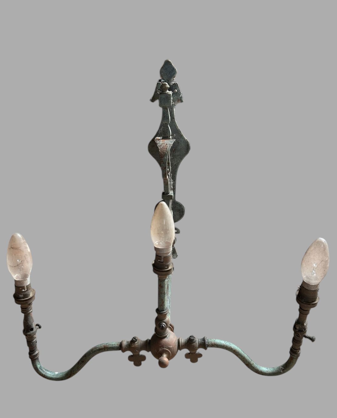 An Early Set Of Six Attractive And Unusual Triple Arm Wall Lightsr