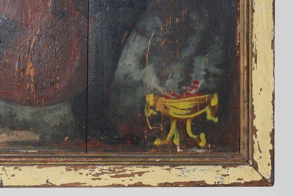 S. Gil, Cellist In A Theater In Paris, 20th Century, Painting On Wood, Framed photo vinterior