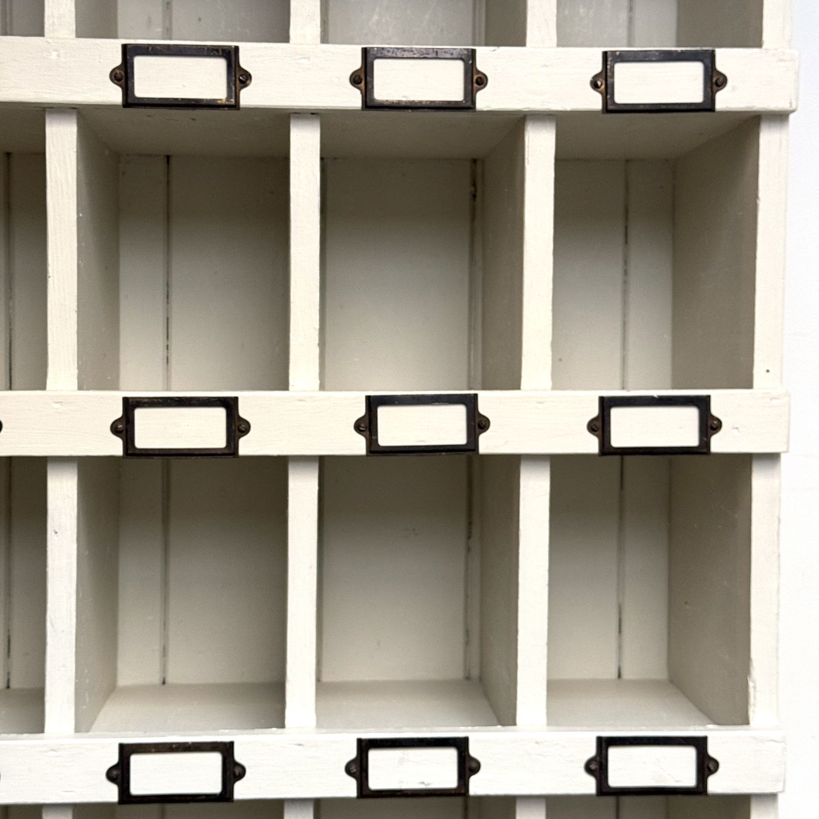 Vintage Painted Wooden Pigeon Holes With Label Holders photo 250.0