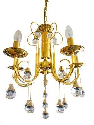photo furniture Italian Crystal And Gilded Brass Sconces By Gaetano Sciolari For Sciolari, 1960s, Set Of 2