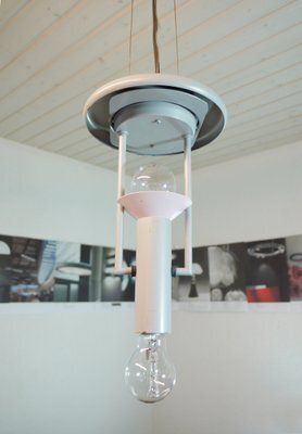 Space Age Italian Murano Glass And Metal Capsule Pendant Lamp, 1980s photo vinterior