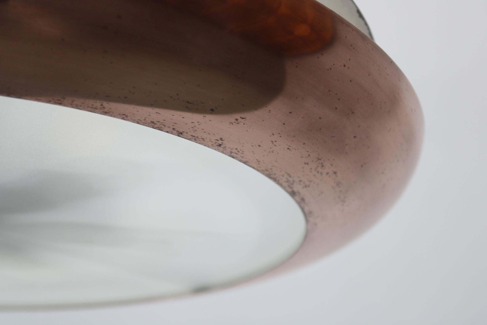 Lighting 1930s Bauhaus "Ufo" Chandelier In Copper Finish By Josef Hurka, Czechoslovakia photo