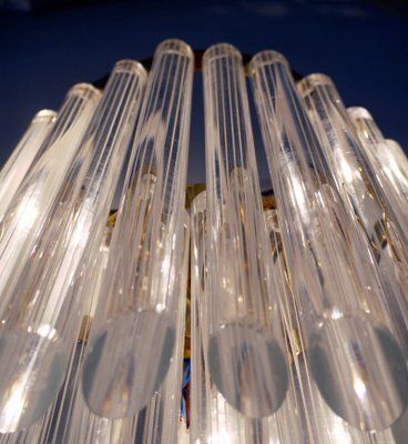 Italian Murano Glass And Gilt Brass Sconce By Paolo Venini For Camer, 1960s photo Lighting