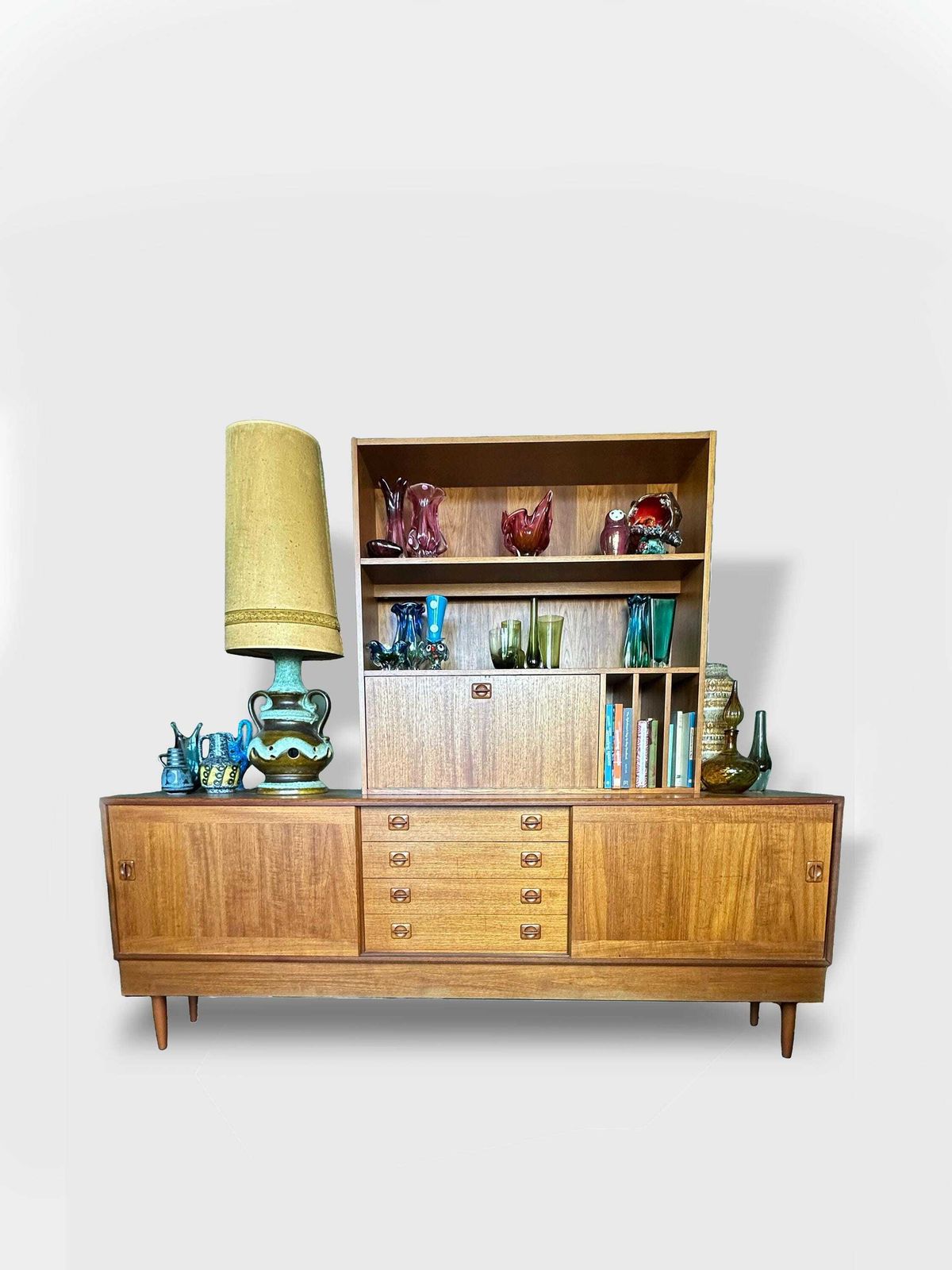 Mid Century Danish Teak Wall Unit By Clausen & Son For Silkeborg Circa 1960 Vintage Storage photo furniture