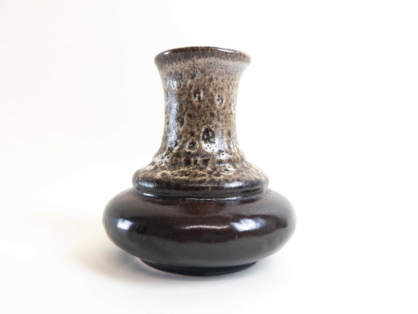 Earthtones Fat Lava Ceramic West German Pottery Vase By Ruscha 840