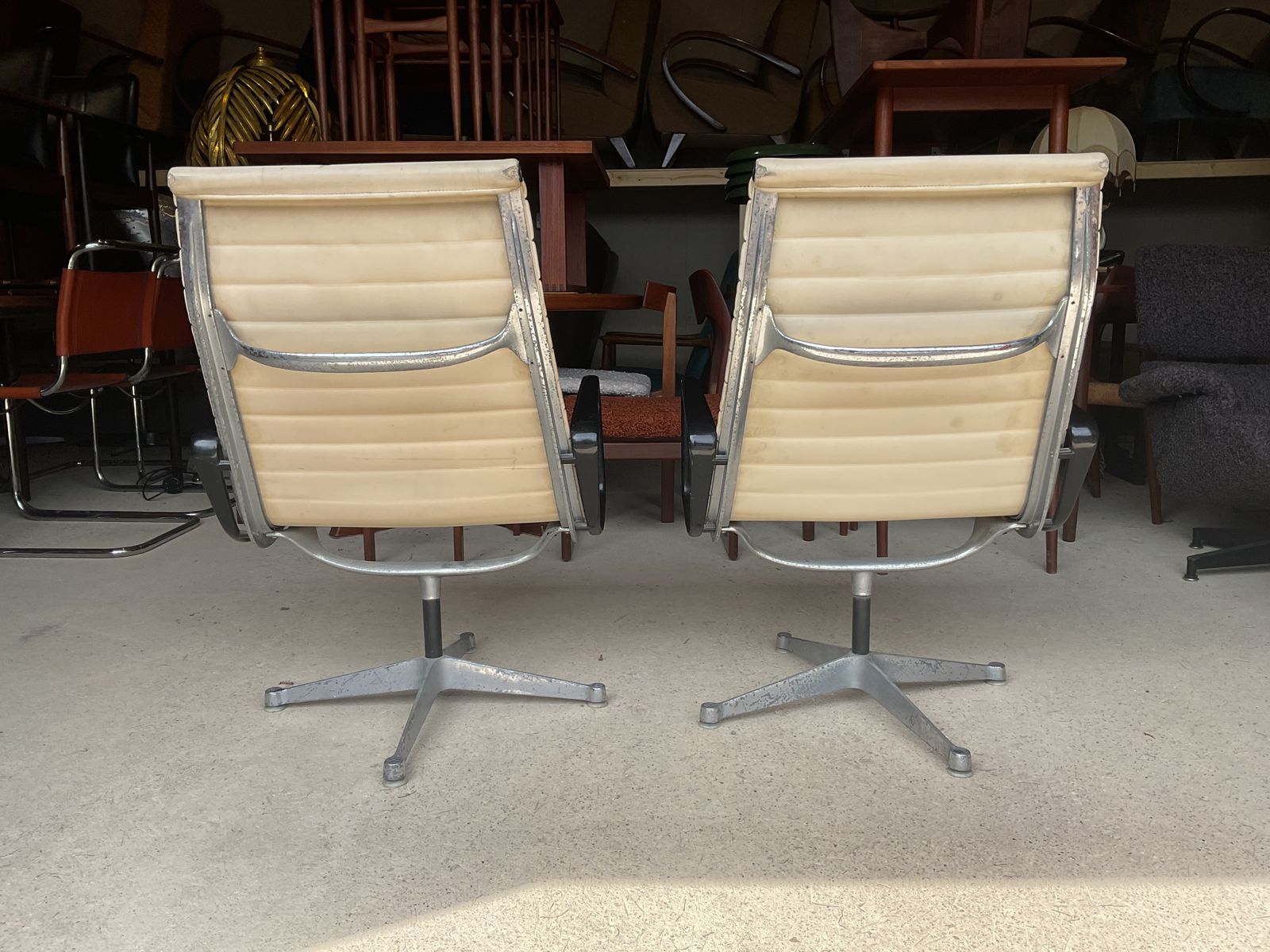 Pair Of Charles & Ray Eames For Herman Miller Co. Group Lounge Chairs, Model 681/82, C. 1959 photo vinterior