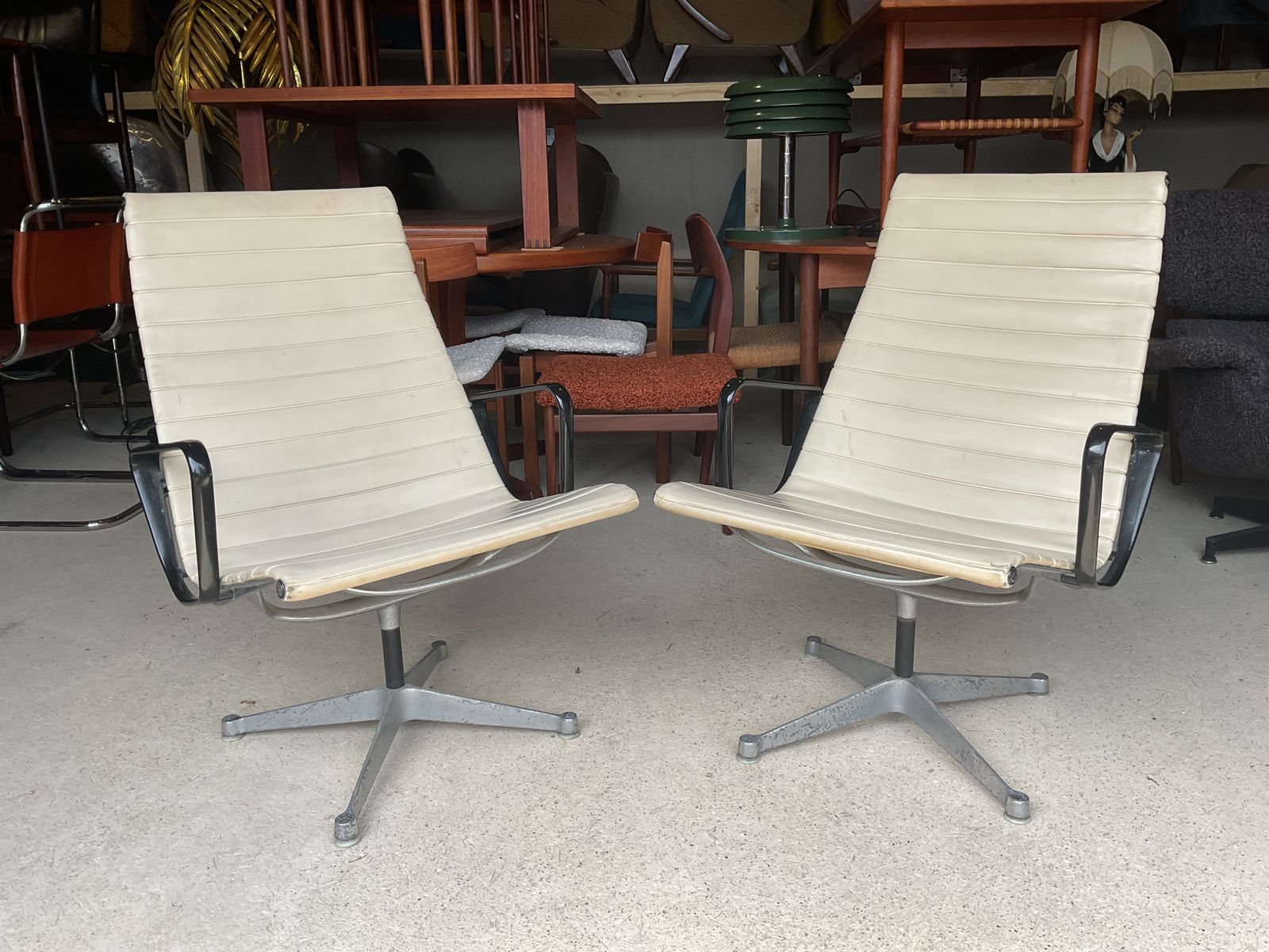 photo buy Pair Of Charles & Ray Eames For Herman Miller Co. Group Lounge Chairs, Model 681/82, C. 1959