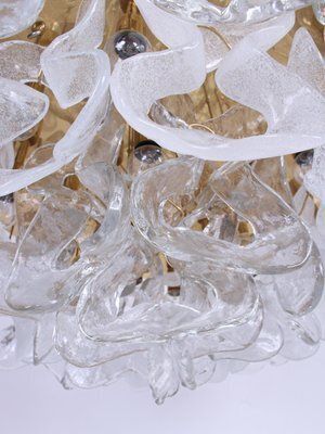 Murano Glass & Brass Flush Mount By J. T. Kalmar For Kalmar, 1960s photo vinterior