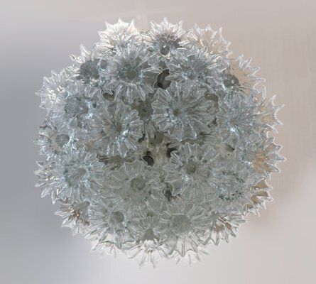 Murano Glass Arethusa Flush Mount Chandelier From Barovier & Toso, 1960s photo for sale