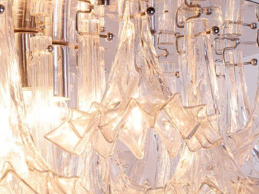 Murano Glass Arethusa Flush Mount Chandelier From Barovier & Toso, 1960s photo buy