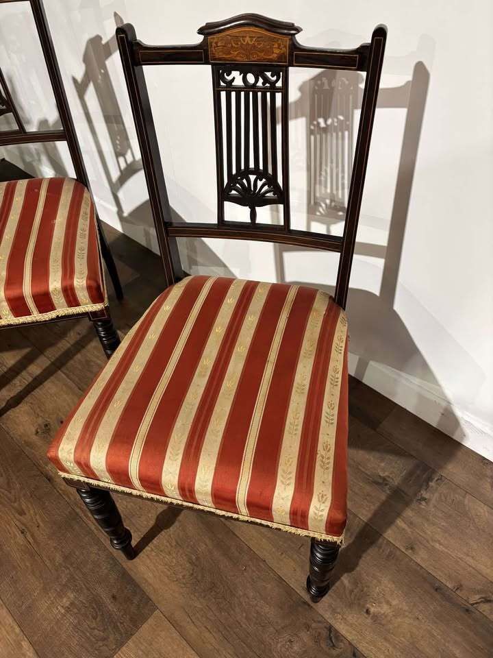 photo buy Set Of Four Late Victorian Mahogany Dining Chairs